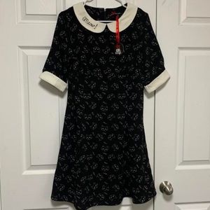 Brand new Hell Bunny Matou Meow Cat Short Mini Dress.